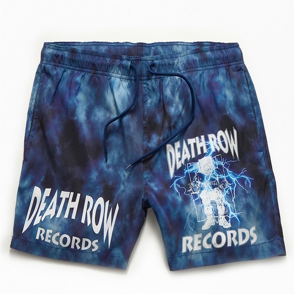 Death Row men’s Tie Dyed 15" Swim Trunks - Picture 1 of 15